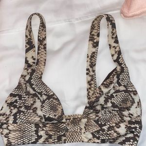 Vitamin A perfect condition snakeskin bikini top